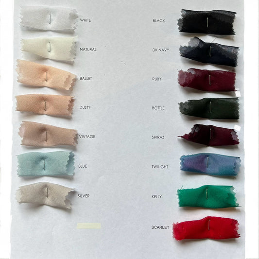 Presenting the Silk Georgette Color Card