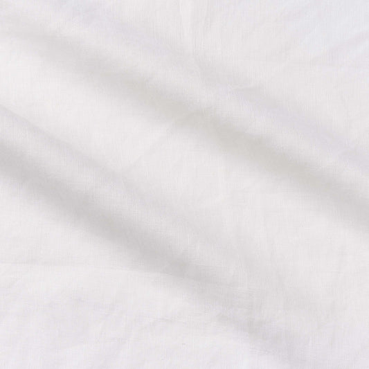 HANKY LINEN showing the white color version of the dress weight breathable Pure linen fabric