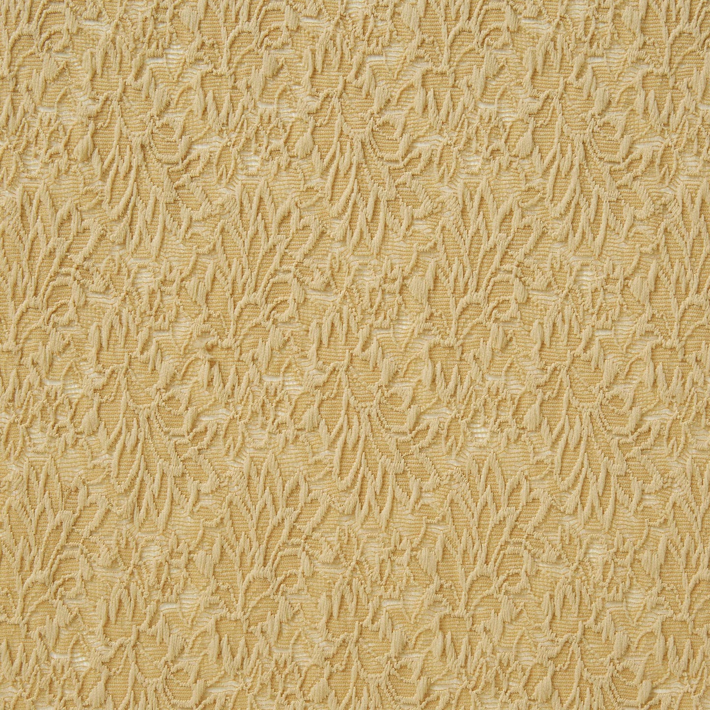 Exhibiting illusion Jacquard a gold colored stretch abstract floral design on polyester and nylon with spandex mesh