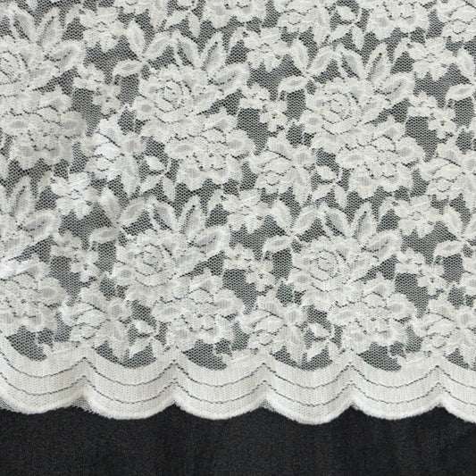Displaying Dash Stretch Lace a spandex and polyester blended floral body weight stretchable  lace fabric