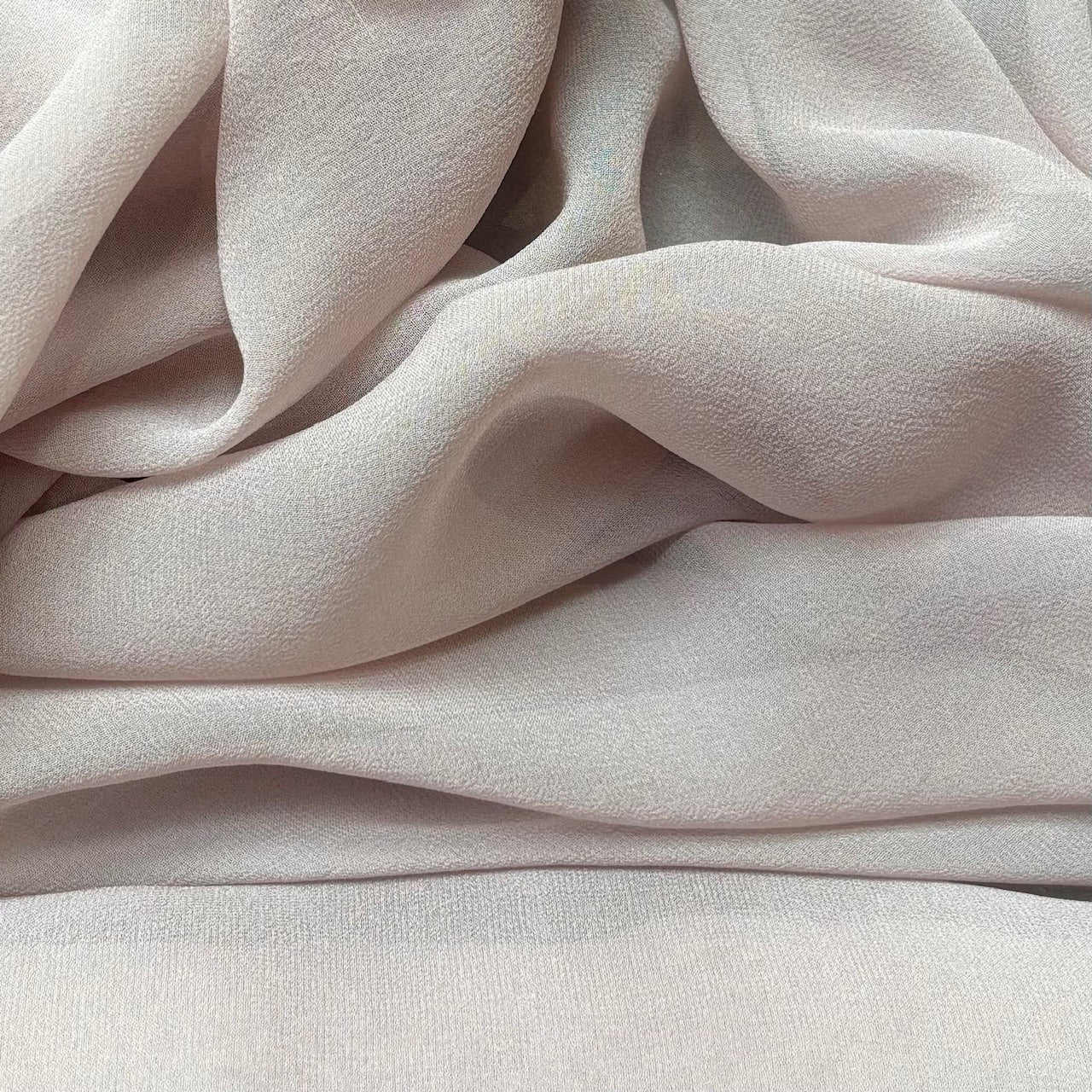silk georgette presenting the vintage color version of a Lightweight sheer floaty pure silk with excellent drape great for layering and gathering