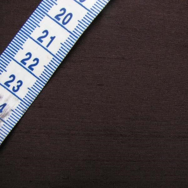 Exhibiting Closeup of the Silk Shantung in an expresso color with measure