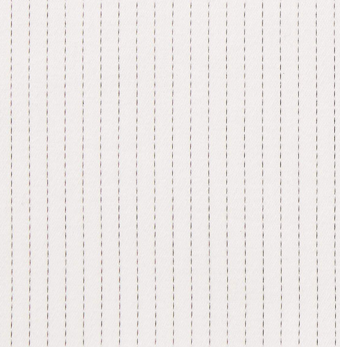 broadway showing the white base version with stretch cotton and spandex blend featuring a pinstripe print