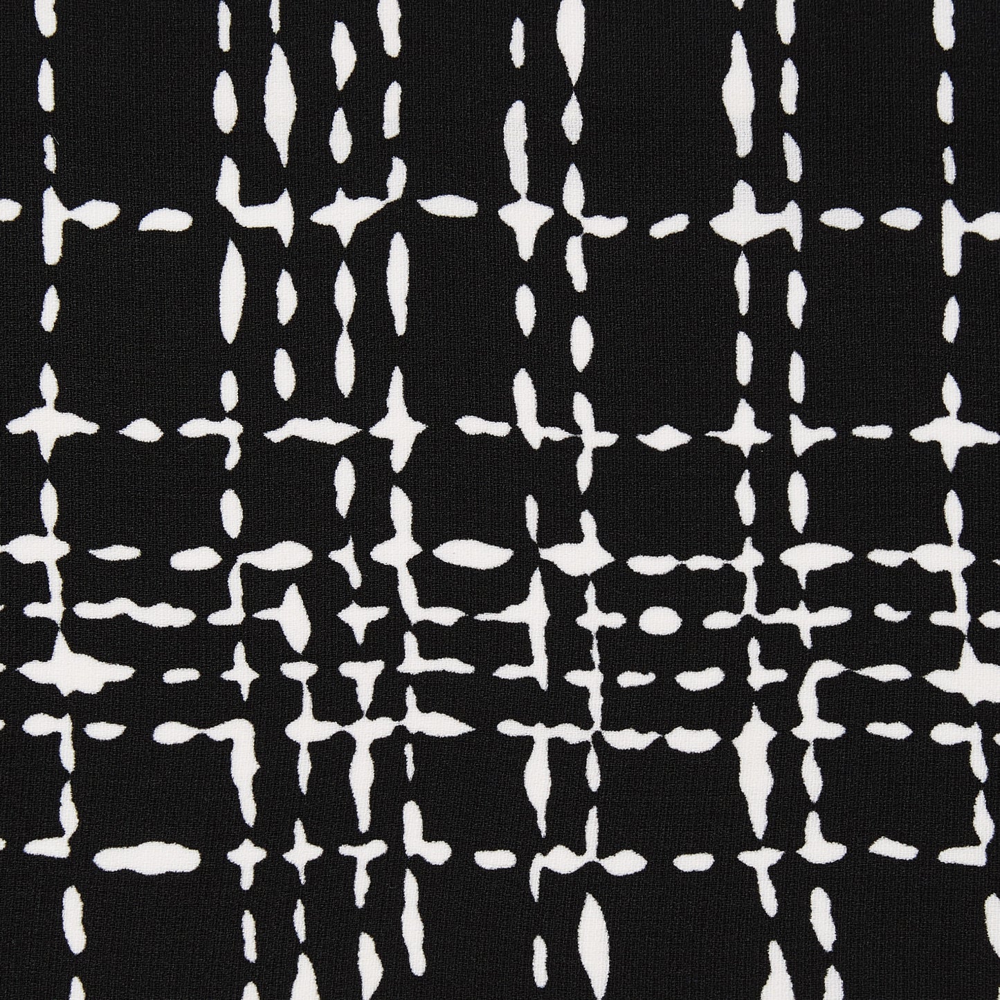 Displaying chanel print a white on black chanel inspired print on soft heavy pure polyester with good drape