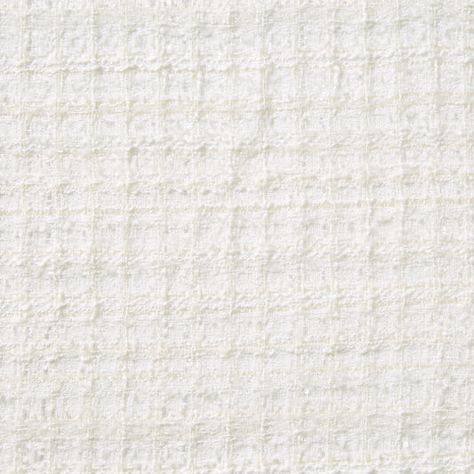 Displaying chanel look an ivory colored sophisticated textured tweed bouclé pure polyester with lurex thread