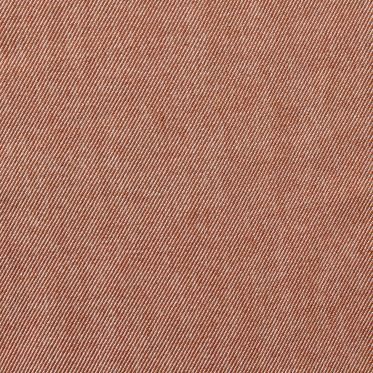 Cotton Twill presenting the rust version of a color heavy weight yarn dyed pure cotton fabric