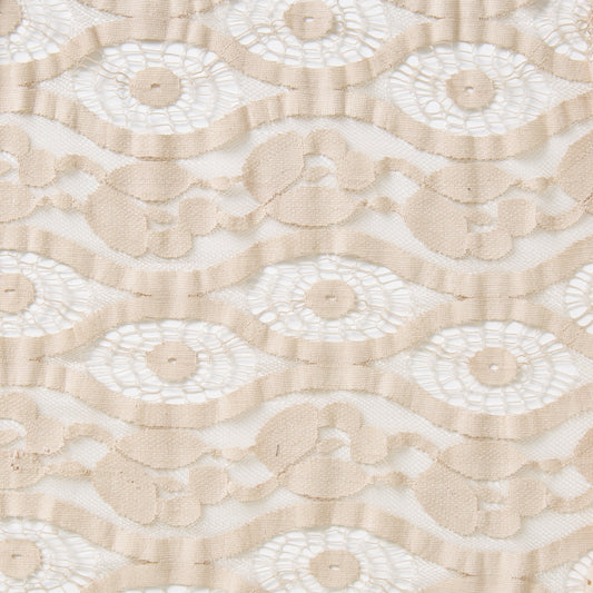 Presenting cyclone a dusty colored embroidered cotton and nylon lace with eye and floral pattern