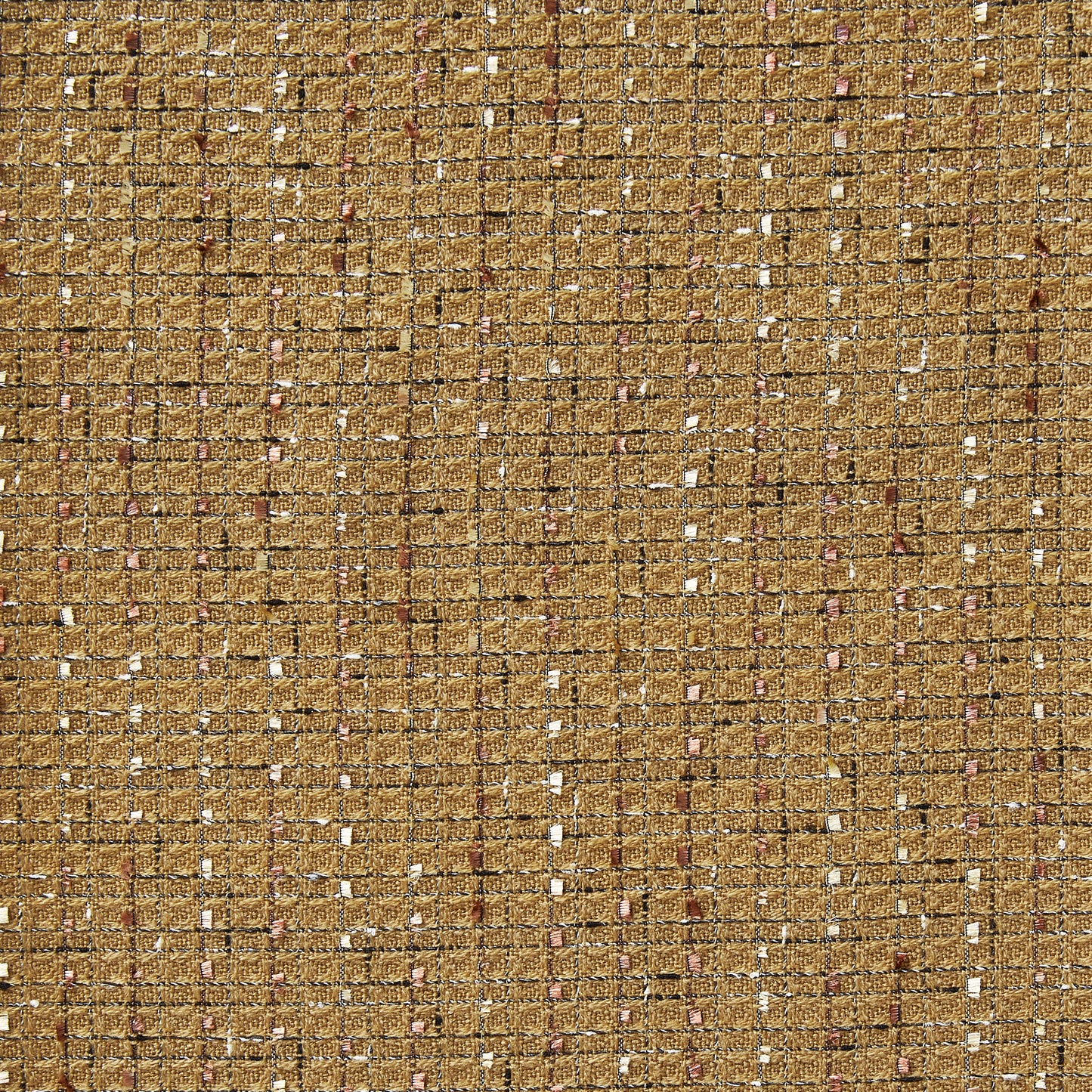 Eyelash presenting the camel color woven yarn dyed tweed-like Acrylic blend for suiting