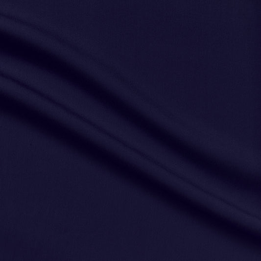 imagine displaying the navy color variant of a stretch mid weight viscose and lycra with a natural silk like sheen and good drape