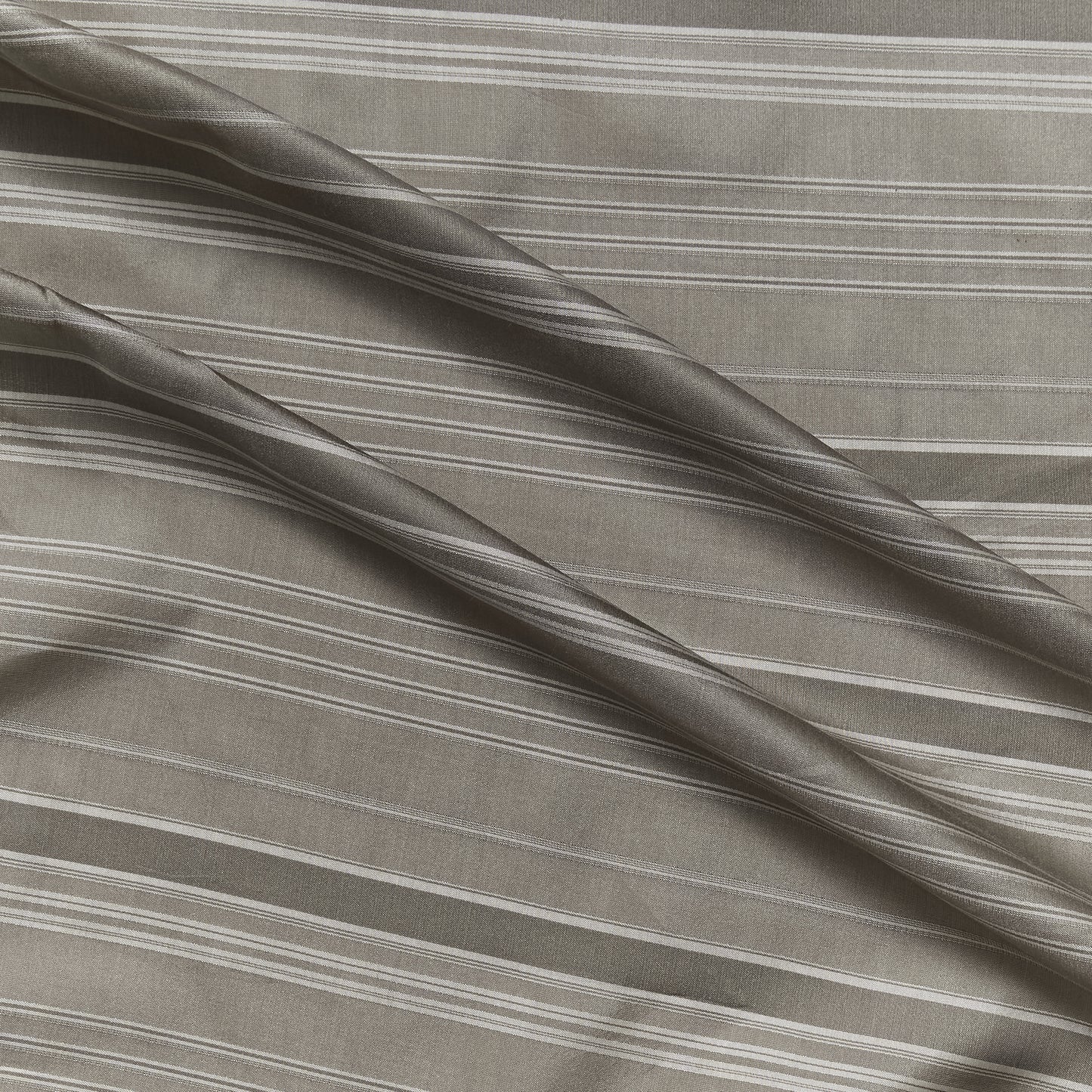 Presenting lauren a mocha colored premium yarn dyed striped silk and cotton blended fabric