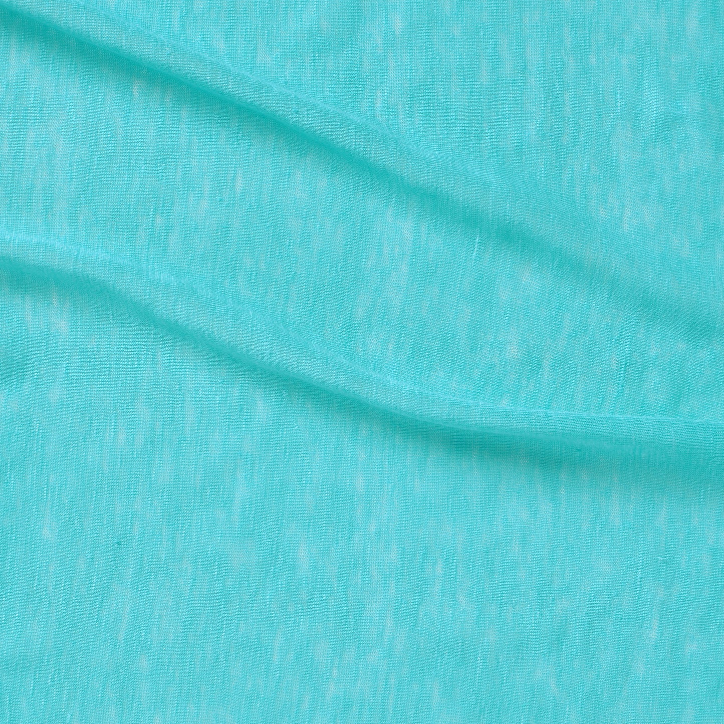 linen knit presenting the aqua color version of a pure lightweight linen with fluid drape