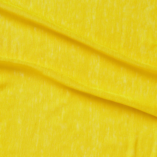 linen knit presenting the limone color version of a pure lightweight linen with fluid drape