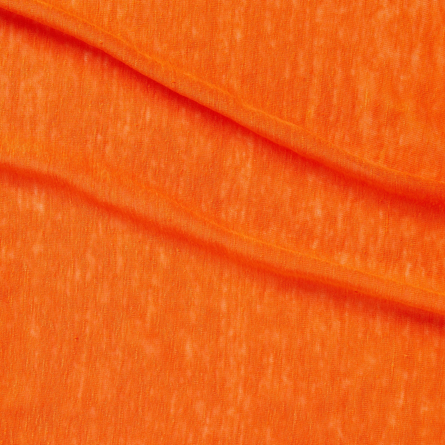 linen knit presenting the orange color version of a pure lightweight linen with fluid drape