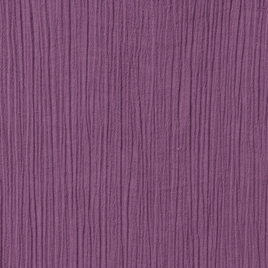 muslin presenting the mulberry color version of a pure breathable soft and natural cotton muslin with yoryu crinkle textured face