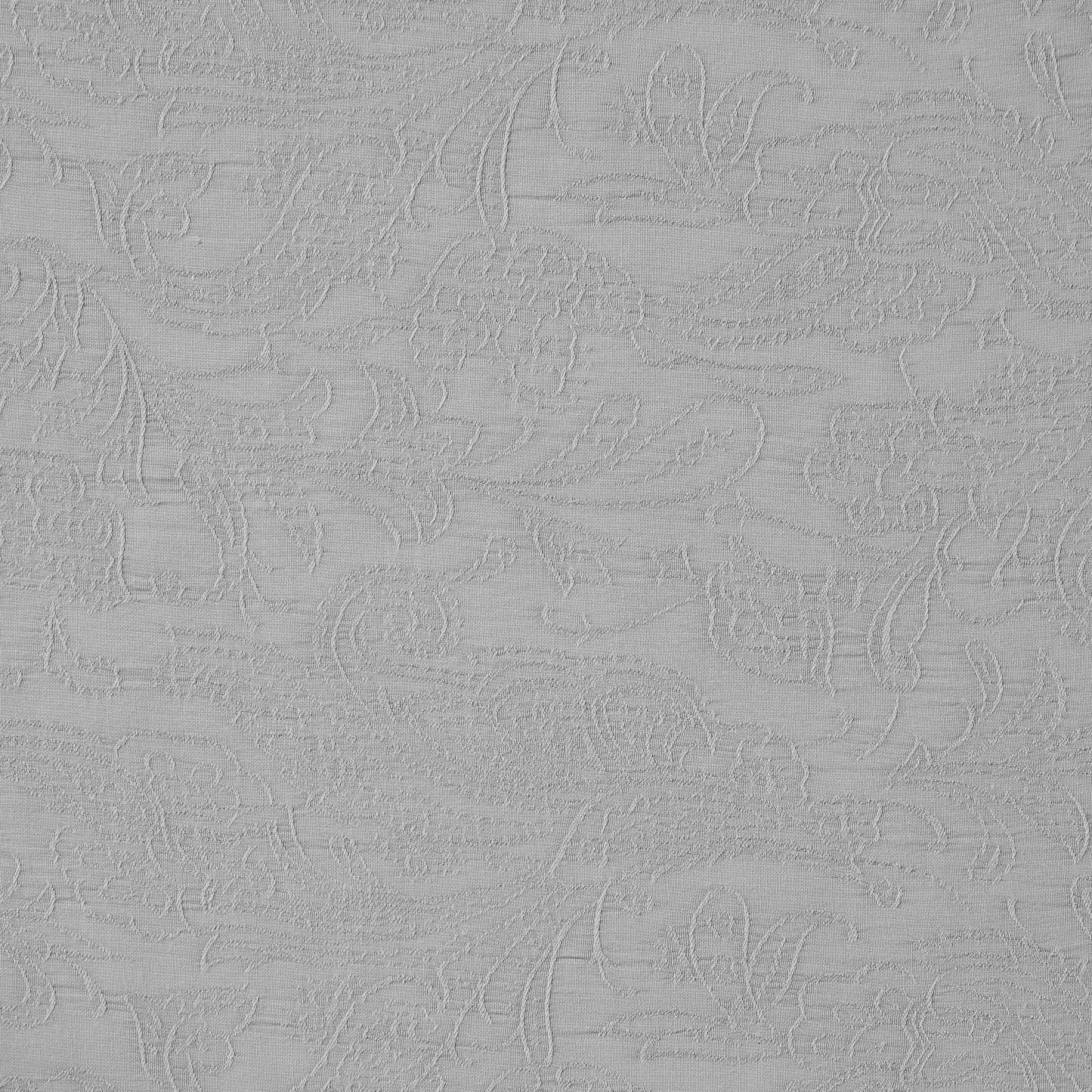 paisley presenting the silver color version of a delicate and feminine floral embroidery on a breathable polyester and viscose blend with good drape