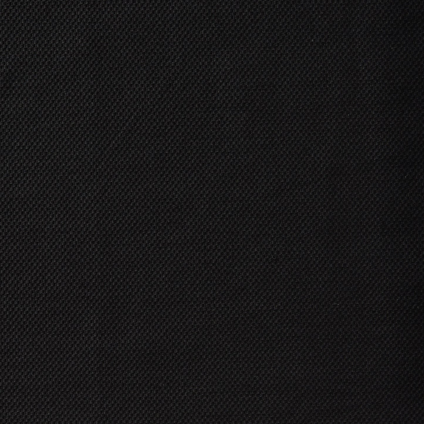 Exhibiting pique a black colored medium weight stretch cotton and spandex blend with textured twill face featuring moderate drape