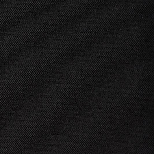 Presenting pique a black colored medium weight stretch cotton and spandex blend with textured twill face featuring moderate drape