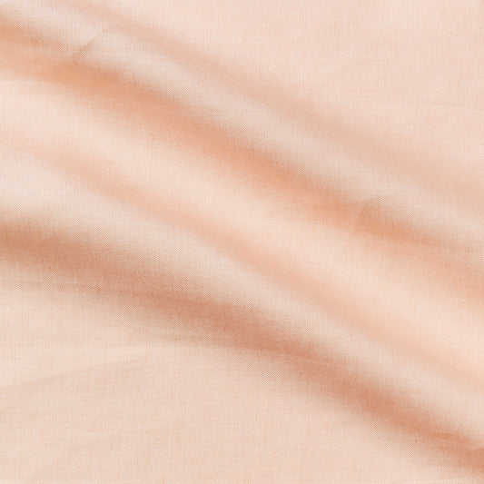 runaway showing the coral color version of a linen and rayon blend with soft hand feel and featuring moderate drape
