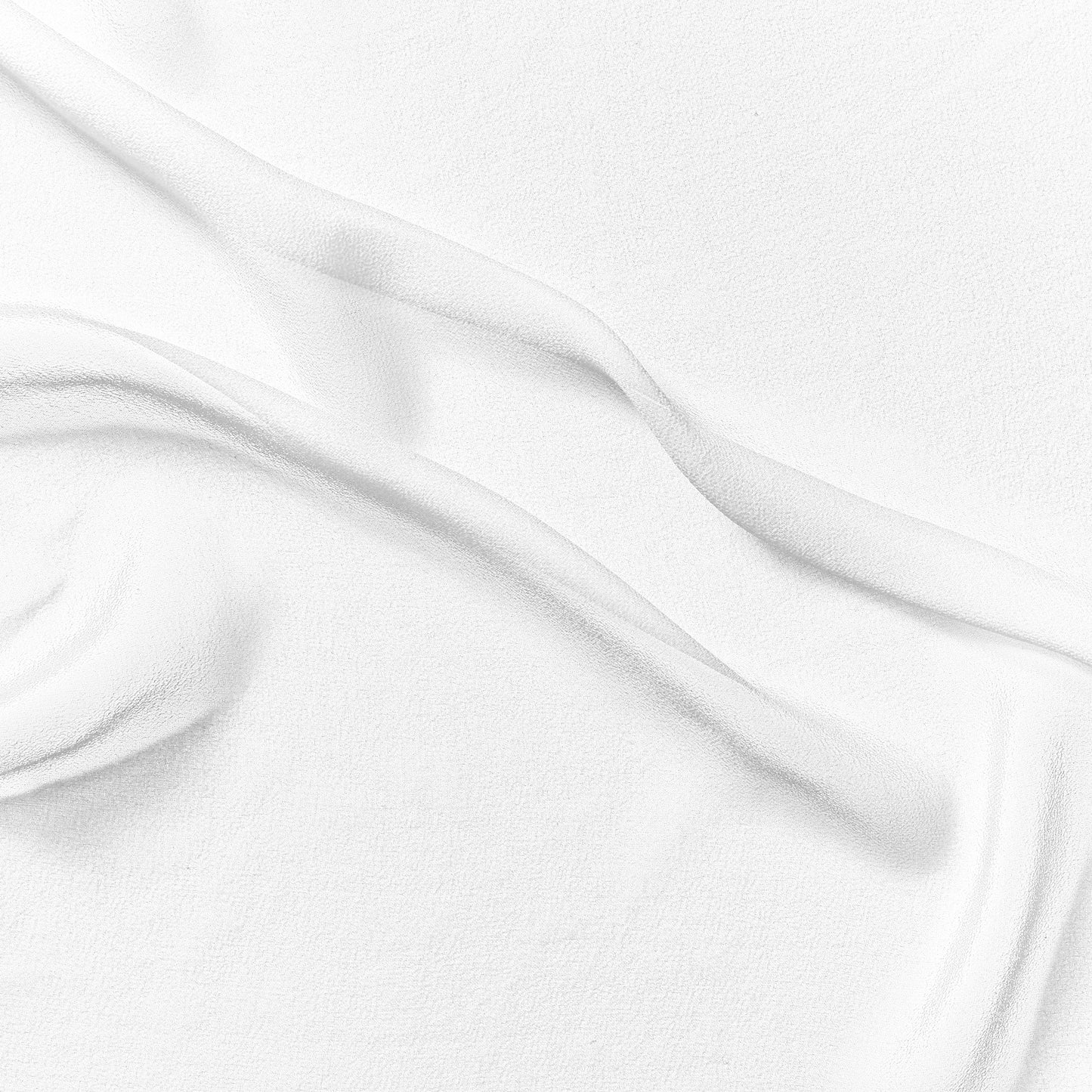 silk georgette presenting the white color version of a Lightweight sheer floaty pure silk with excellent drape great for layering and gathering
