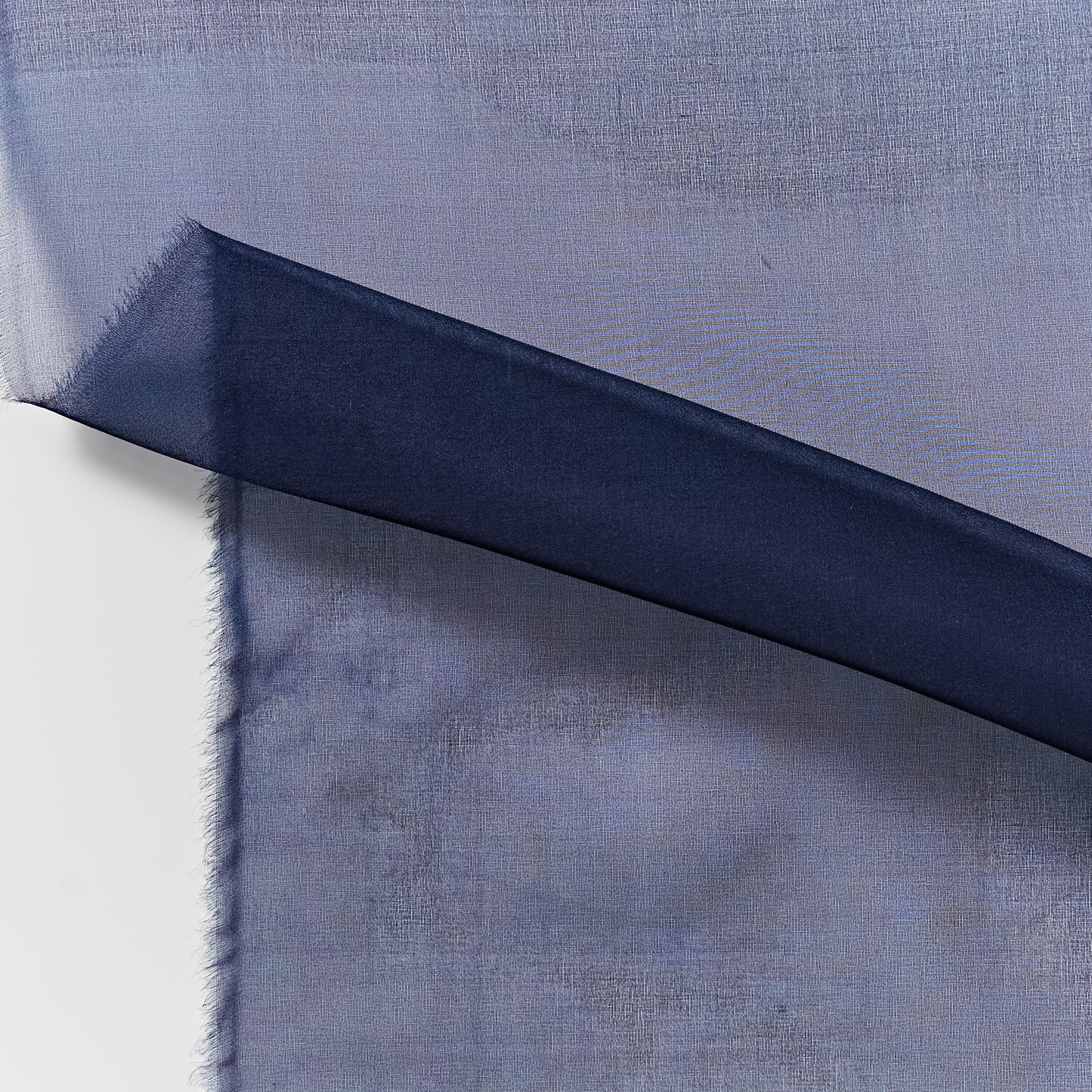 silk organza showing the cobolt color version of a Lightweight stiff sheer pure silk with natural silk sheen