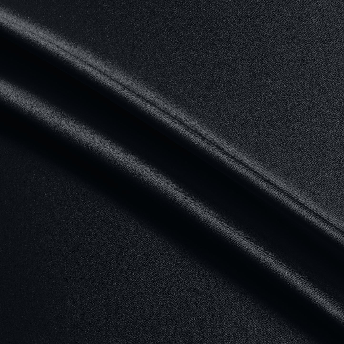 Silk Satin presenting the Black color version of a Soft Pure mulberry silk with natural sheen and fluid drape