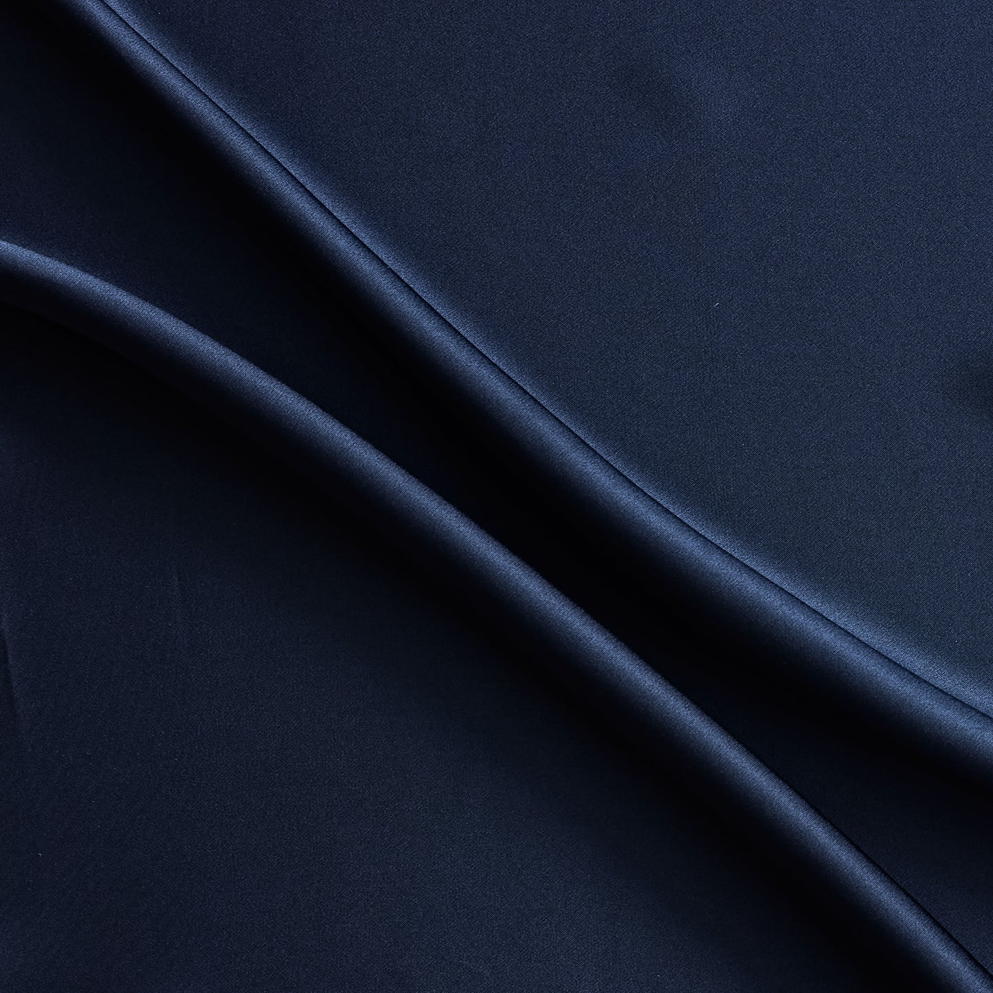 Silk Satin presenting the Ink color version of a Soft Pure mulberry silk with natural sheen and fluid drape