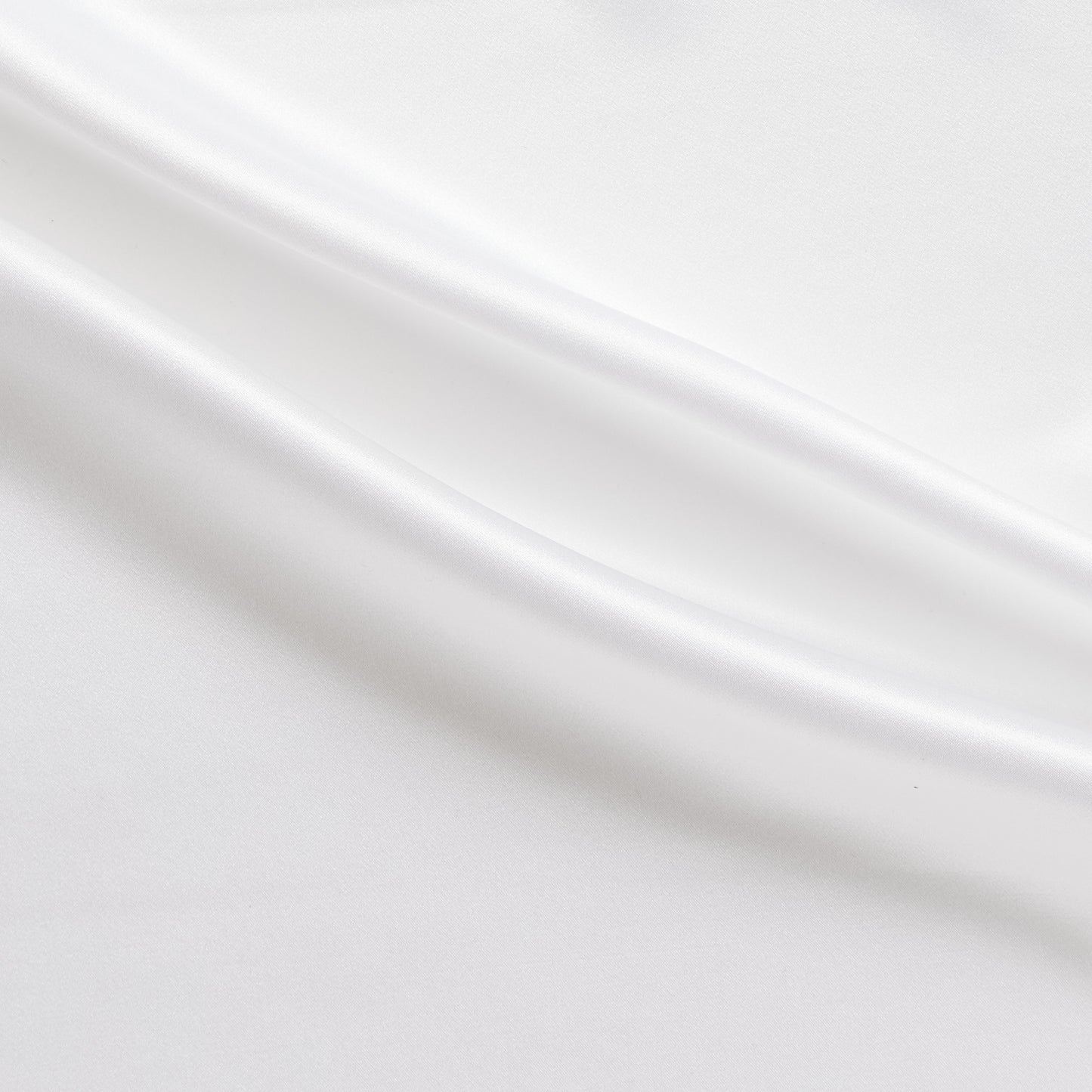 Satin silk satin presenting the white color version with natural sheen and fluid drape