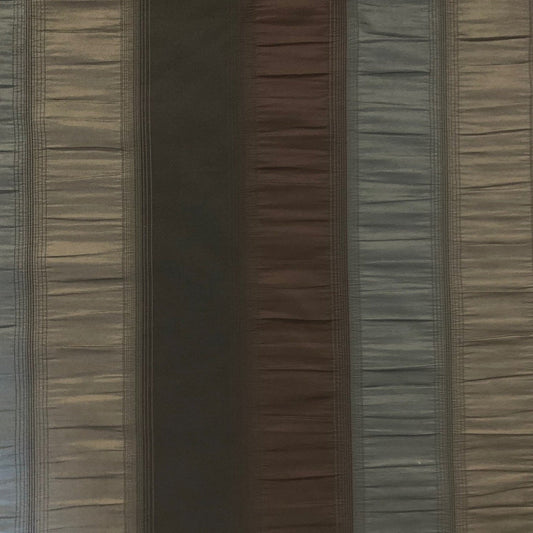 Tatler showing the black colors version of a striped pure polyester crisp smooth textured taffeta with lustre