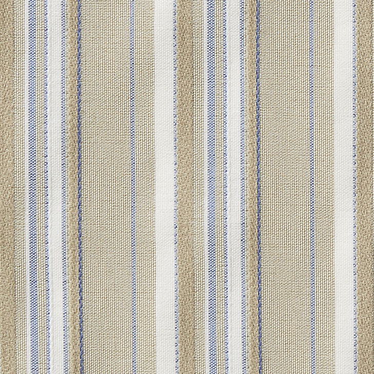 amalfi displaying the stone colored version with shadow stripes on stretch crisp rayon and polyester with spandex in closeup