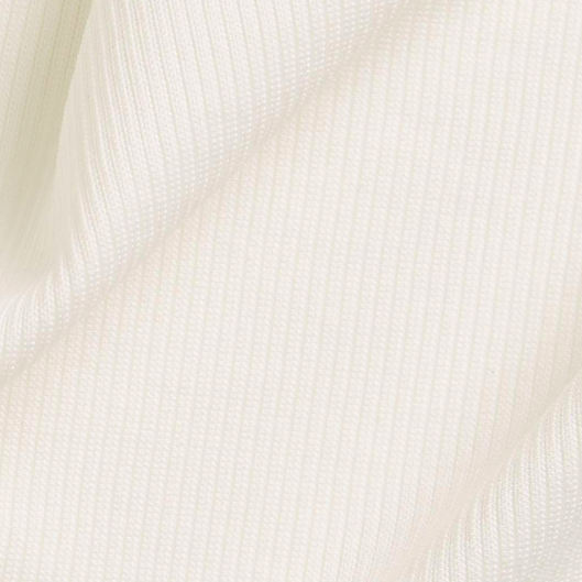 legion presenting the ivory color version of a stretch mid weight ribbed knit polyester with spandex blend and good drape