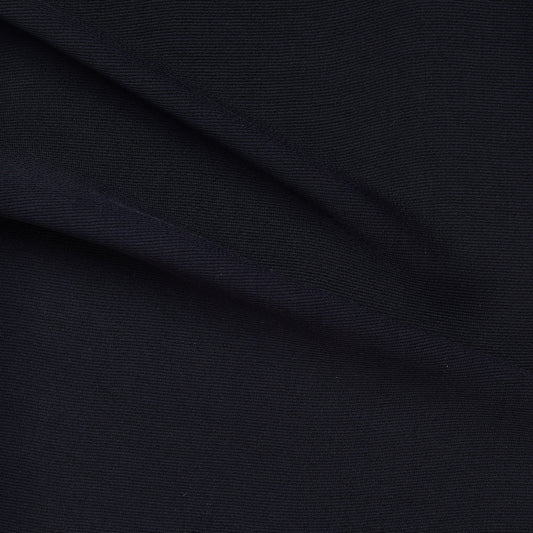ultima showing the navy color version of a polyester and acetate blend semi sheer mid weight textured fabric with fluid drape