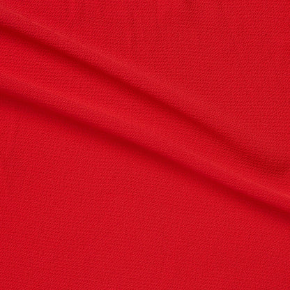 bubble presenting the chilli color version featuring soft light weight stretch crepe-weave polyester with spandex featuring great drape