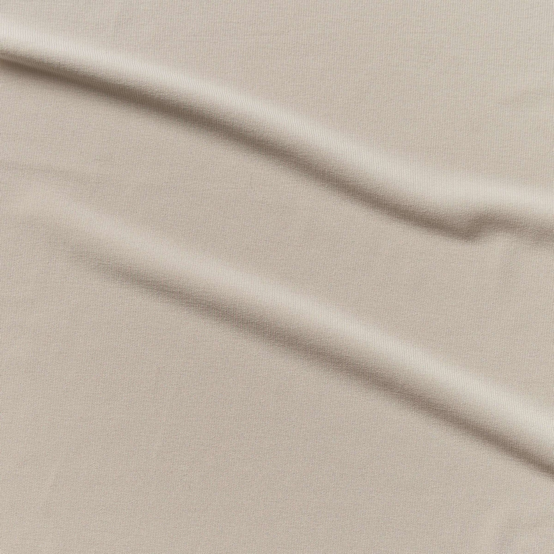 cavallii presenting the mocha color version with smooth stretch fine knit jersey polyester with added spandex