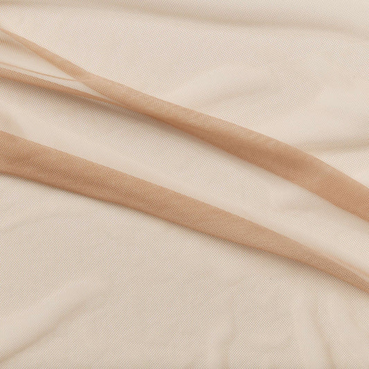 Presenting Cherish a plain beige colored pure nude sheer fine nylon mesh 