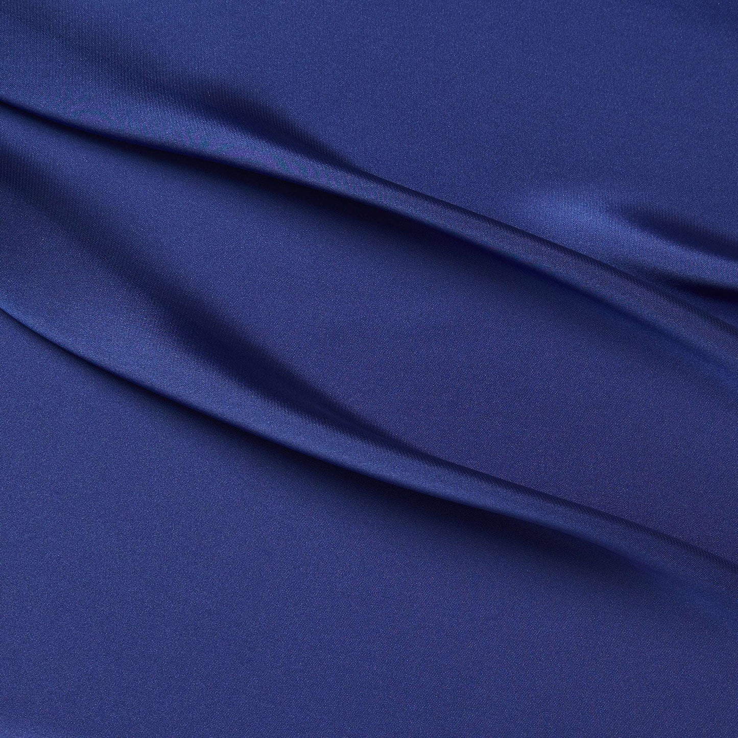 Deluxe presenting the cobalt color version of a satin chiffon silk like pure polyester with fluid drape