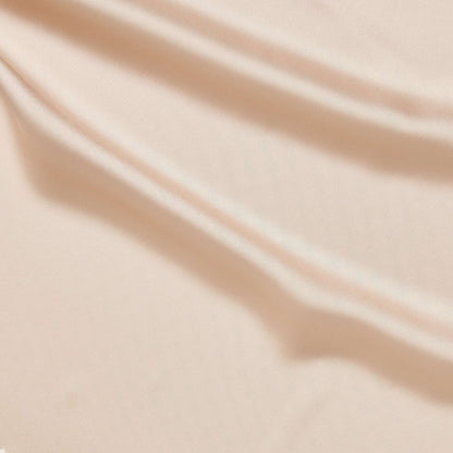 Deluxe presenting the shell color version of a satin colored chiffon silk like pure polyester with fluid drape