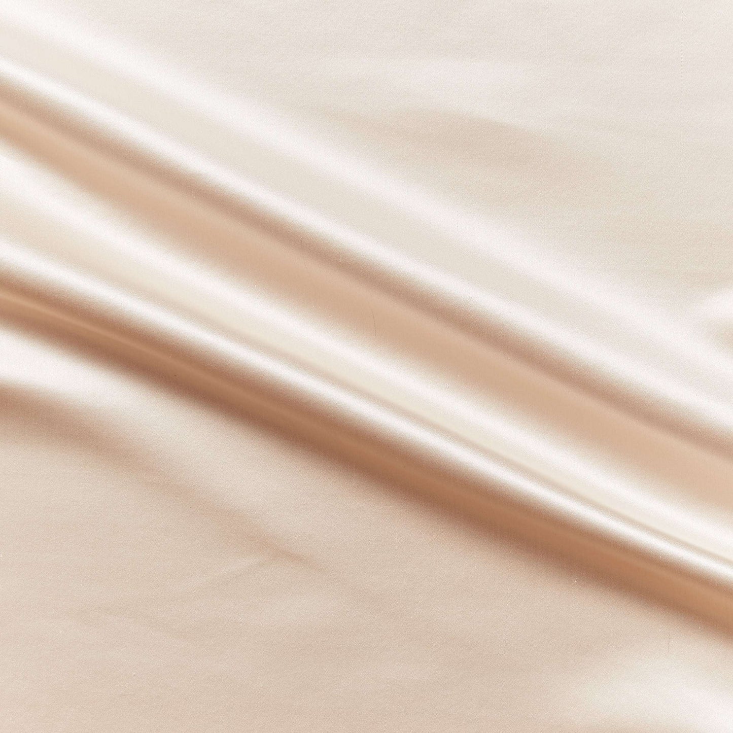 Duchess showing the shell color version on heavy weight mulberry silk satin with moderate drape