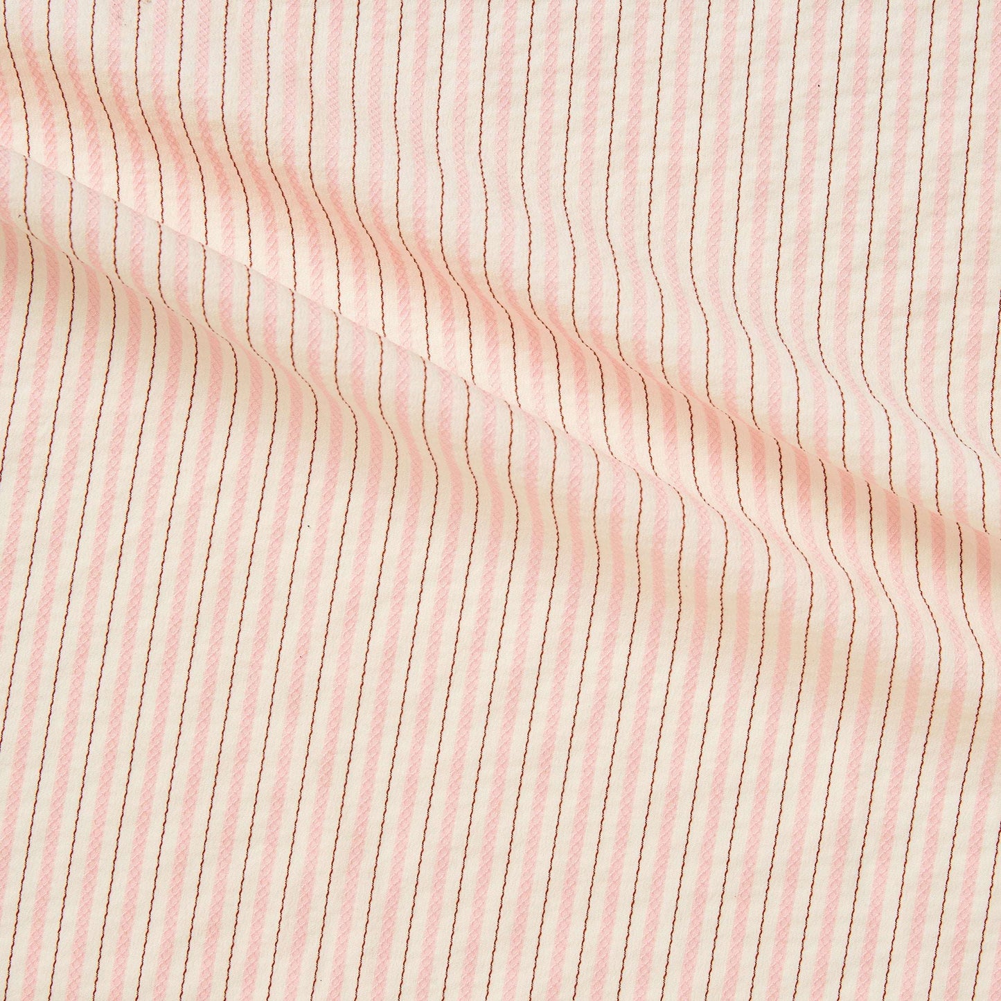 gap presenting the pink color version with Pencil striped stretch nylon cotton and polyester with  spandex  featuring stitch detailing and good drape