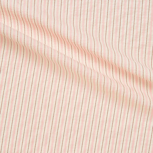 gap presenting the pink color version with Pencil striped stretch nylon cotton and polyester with  spandex  featuring stitch detailing and good drape