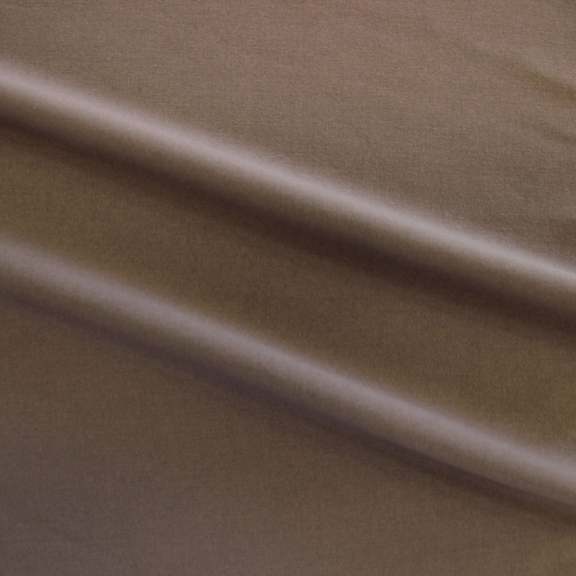 zara plain showing the taupe color version of a two-way stretch soft polyester and rayon with added spandex
