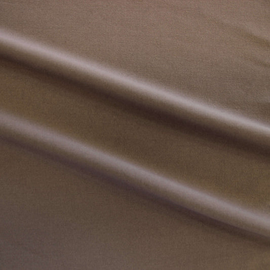 zara plain showing the taupe color version of a two-way stretch soft polyester and rayon with added spandex