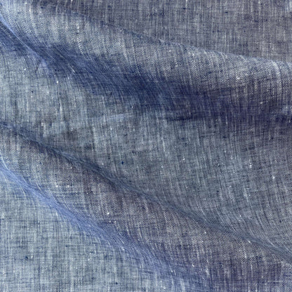 Hanky Linen presenting the denim color version of a dress weight breathable soft pure linen 