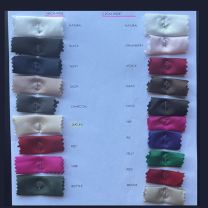 Displaying the Jap Silk 140cm full color card