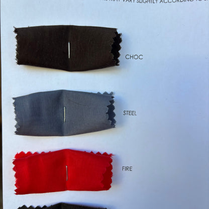 Displaying the Linus colors of choc, steel and fire