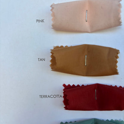 Displaying the Linus colors of pink, tan and terracotta