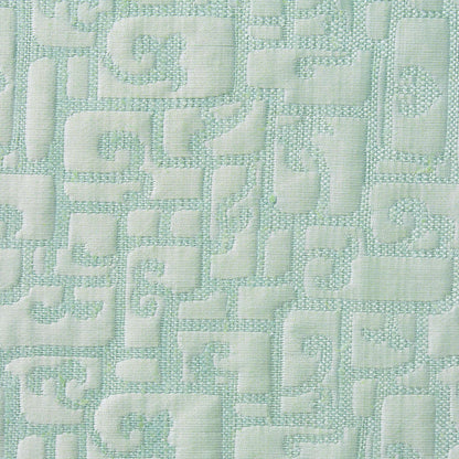 luxor presenting the mint color version of a heavy weight pure silk brocade with abstract Egyptian styled pattern
