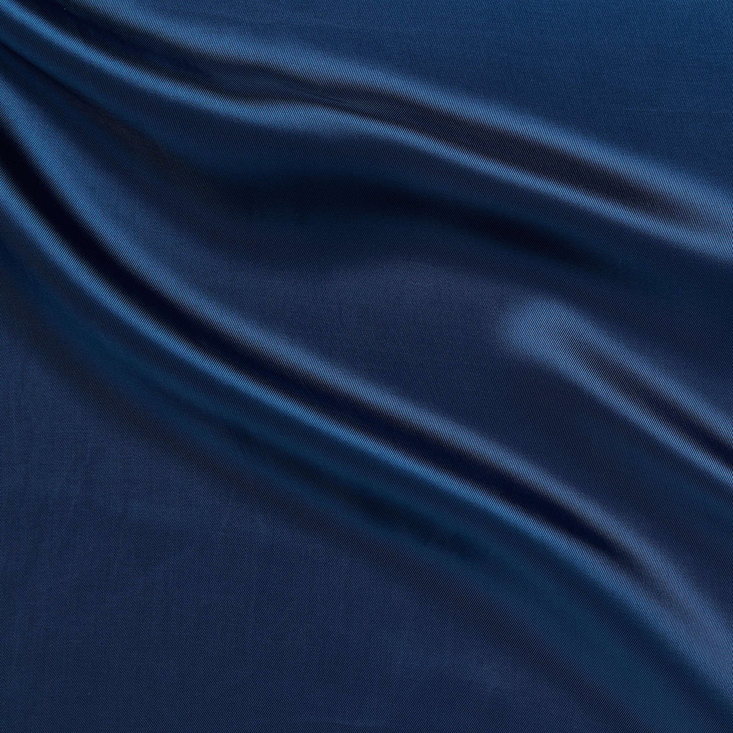 saga showing the cobalt color version of a pure rayon Fine twill satin with fluid drape