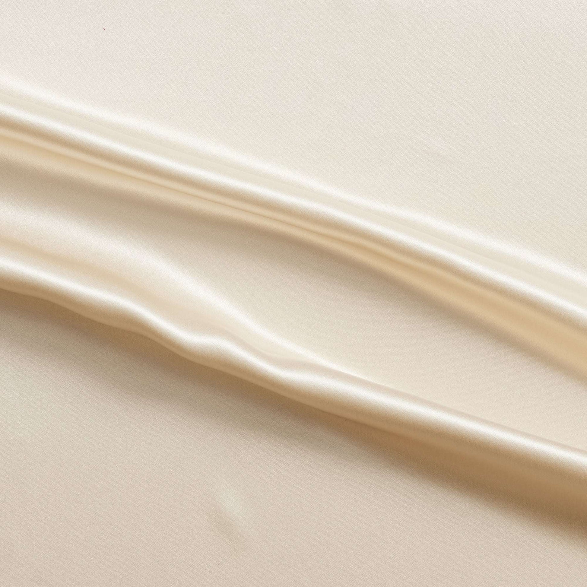 Silk Satin showing the latte colour version with natural sheen and fluid drape