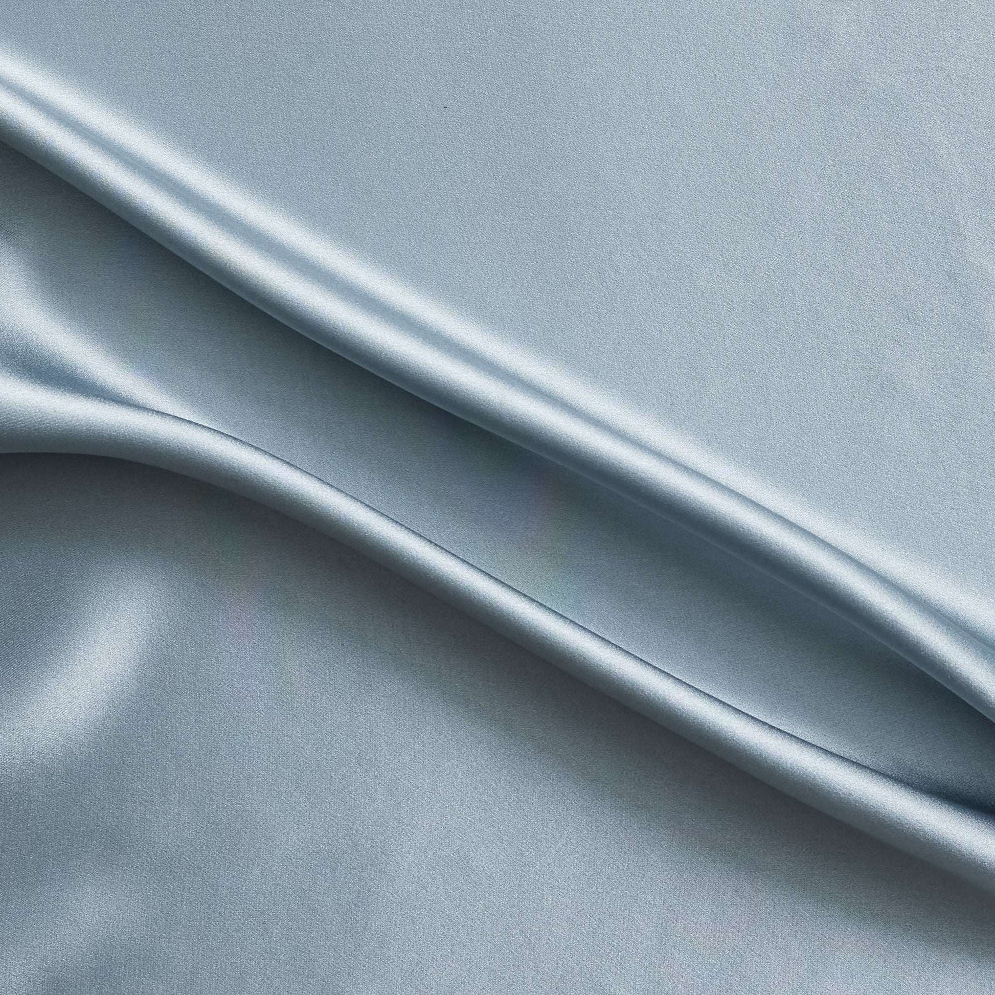 Silk Satin showing the Powder color version of a Soft Pure mulberry silk with natural sheen and fluid drape