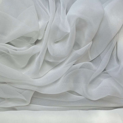 silk georgette showing the natural color version of a Lightweight sheer floaty pure silk with excellent drape great for layering and gathering